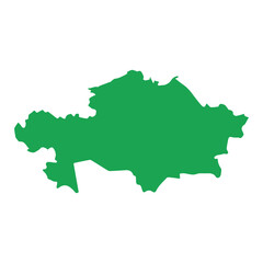 map of Kazakhstan green icon