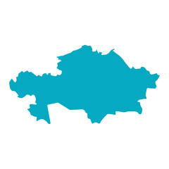 map of Kazakhstan blue icon