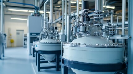 Industrial equipment manufacturing facility modern clean interior.