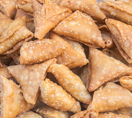 A plate of Samosa, a popular Bangladeshi traditional snack.