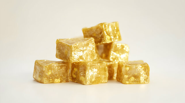 Turkish Delight Candy Cubes Stacked, Sweet Treat