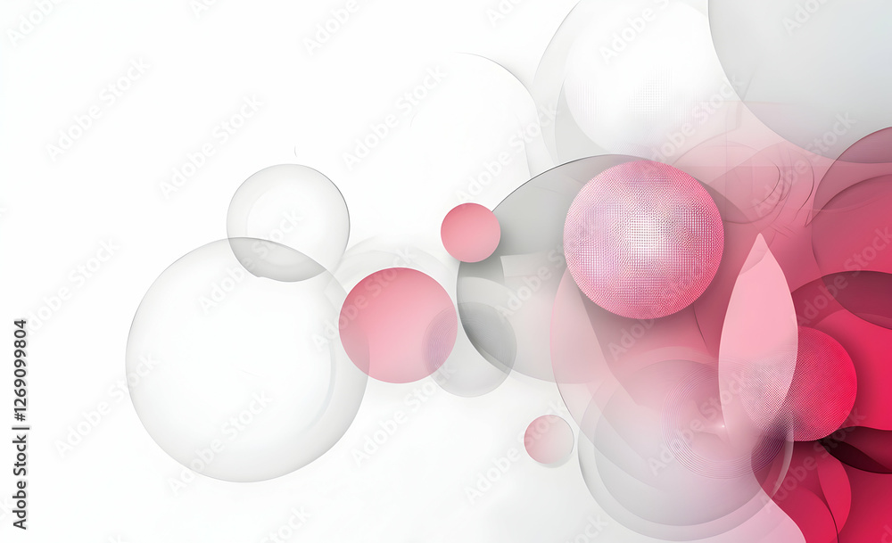 Poster abstract technology background vector presentation design with digital elements and circles on a whi