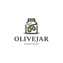 olive jar logo vector