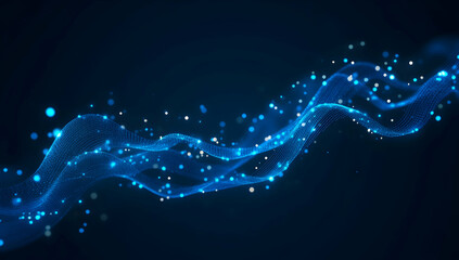 stock market graph with blue lines and icons