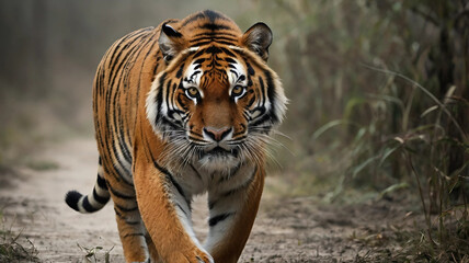 Fototapeta premium Majestic Tiger Prowling Through the Wilderness