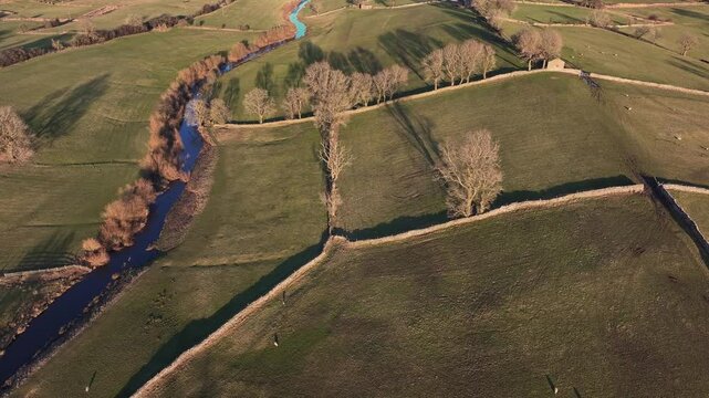 River bain wensleyday yorkshire dales uk