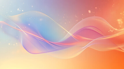 A serene abstract design featuring soft waves of pastel colors blending harmoniously, creating a tranquil and dreamy atmosphere