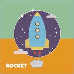 Spaceship rocket cartoon taki...
