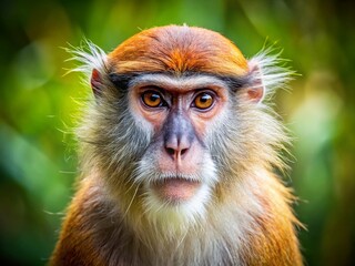 Obraz premium Patas Monkey Portrait: Striking West African Primate Close-Up