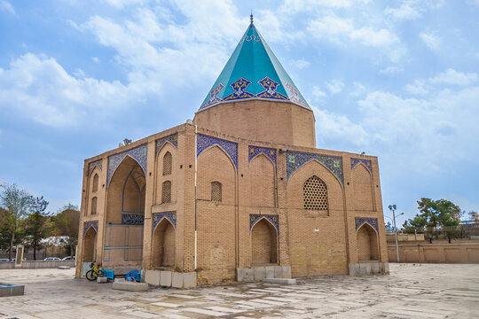 Building of mausoleum of the Sufi mystic Baba Rokneddin (14th century), Isfahan, Iran. This is very unique building as it has 5 external sides instead of the usual 4 (3 of them are visible in photo)