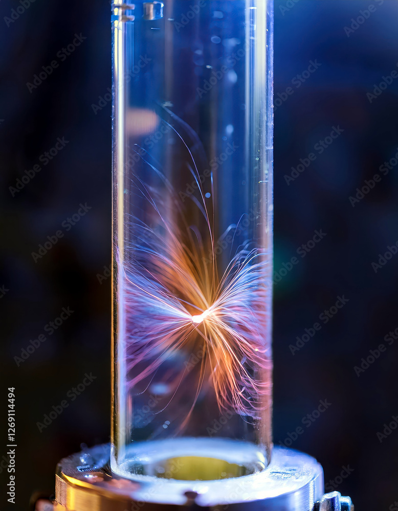 Poster Dancing Charged Particles Following Magnetic Lines in a Mesmerizing Display of the Lorentz Force