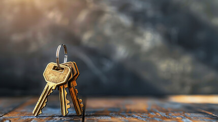 Representation of the keys to a prospective house keys dangling on the entryway