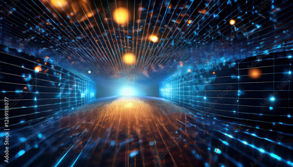 Poster Exploring the Mysteries of Quantum Tunneling With Particles Navigating Through a Barrier