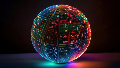 Bright and Colorful Riemann Sphere Visualization Mapping Complex Numbers to a Sphere