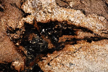 Fotobehang Sedna Gold - granite background, stylish texture as part of your individual design project. © Dmytro Synelnychenko