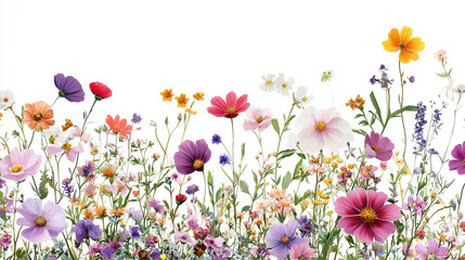 pink flowers border