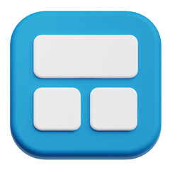 layout editor 3d icon isolated on the transparent background