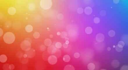 Abstract Vibrancy A Blurred Background Featuring Colorful Circles Creating a Dreamy Digital Design Canvas