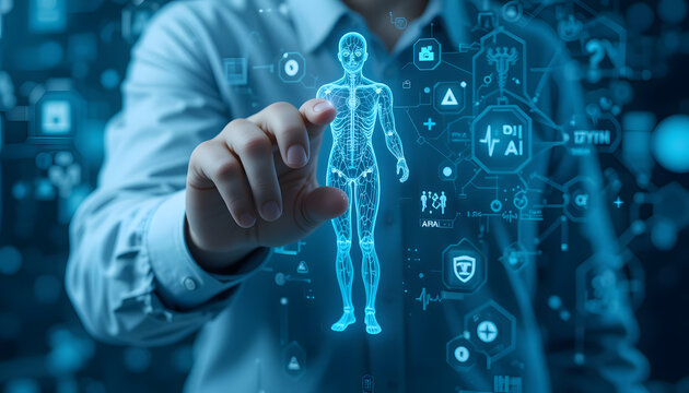 Futuristic AI-Powered Medical Technology for Diagnosis and Patient Care