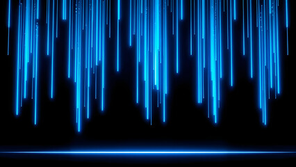 Bright colorful lines create an abstract wave pattern on a light background