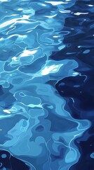 Obraz premium A top-down view of a pool with clear blue water, designed in a cartoon style for a mobile phone wallpaper