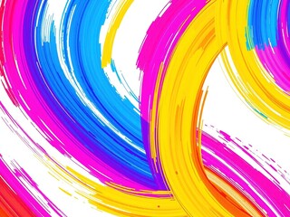 Kaleidoscopic Color Symphony: Paintbrush Strokes in Neon Extravaganza