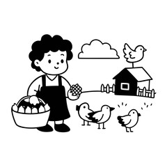 little girl and her dog