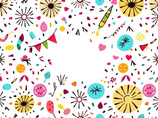 Playful Hand-Drawn Carnival Celebration Design
