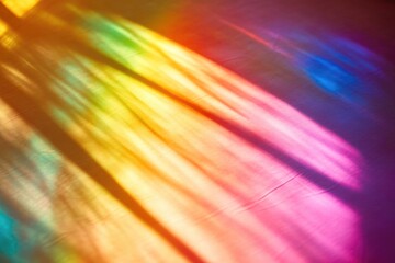 Radiant Rainbow Shadows on Clear Canvas