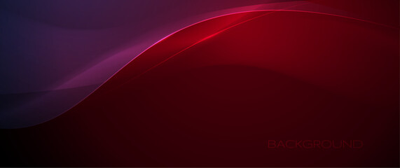 Vector abstract dynamic geometric shape, wave flow line, light effect, and texture on red gradient color for wallpaper, template banner. Illustration modern graphic design for futuristic background