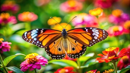 Obraz premium Stunning Danaid Butterfly in a Vibrant Garden