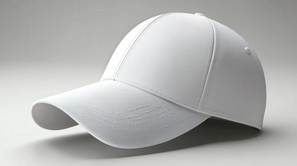 a white cap with a curved brim. It appears clean and modern and is well-lit