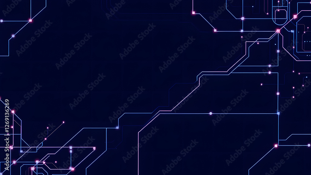 Aufkleber a blue circuit board pattern showcases intricate electronic design and technology