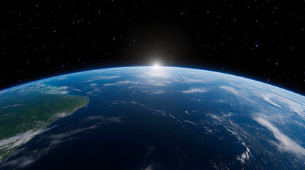A View of Central America from Low Earth Orbit in Space
