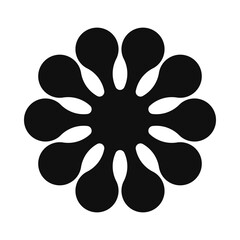 Ten Point Rounded Metaballs Silhouette Icon