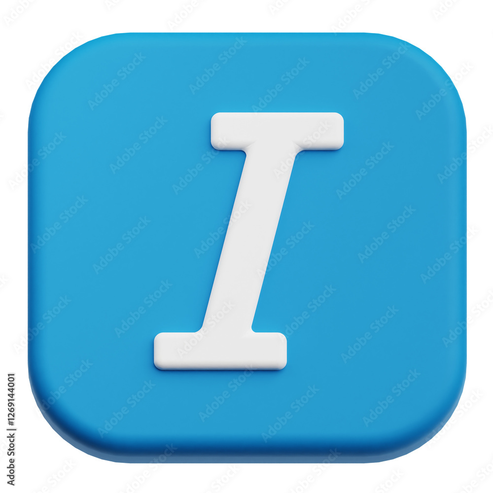 Poster layout editor 3d icon isolated on the transparent background