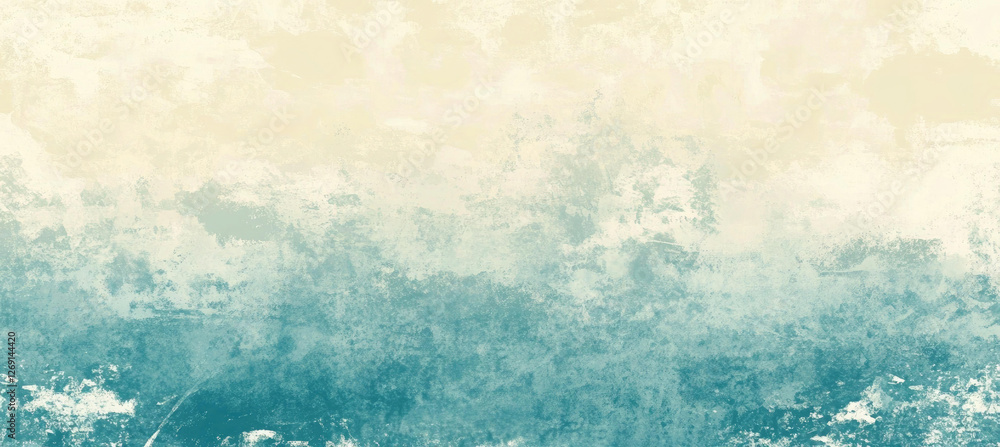 Poster abstract textured background with a gradient of beige and teal colors