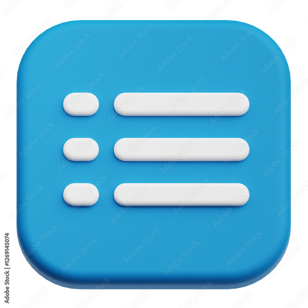 Poster layout editor 3d icon isolated on the transparent background