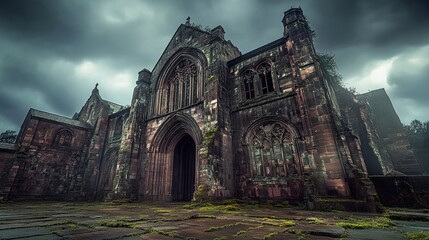Fototapeta premium Scary cathedral wallpaper