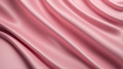 Fototapeta premium Texture background pattern. Pink silk fabric.