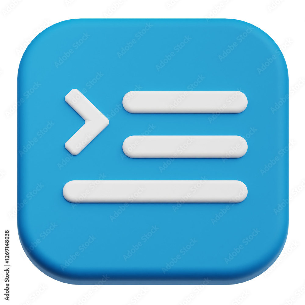 Poster layout editor 3d icon isolated on the transparent background
