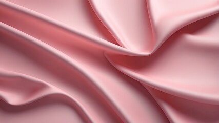 Realistic texture of pink silk background. illustration mesh texture of fabric silk smooth waves and folds. 
