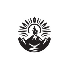 Gratitude silhouette icon vector symbol design illustration.