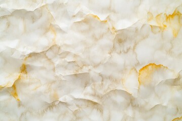 Close up shot of a white and yellow marble wall with intricate patterns and textures