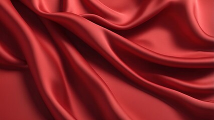 Obraz premium Beautiful Red Silk Draped Textile Background Abstract Background.