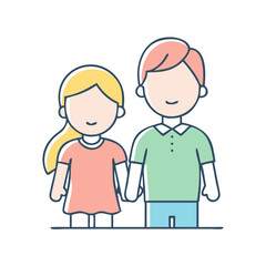 siblings icon, siblings vector illustration-simple illustration of siblings, perfect for siblings logos and icons