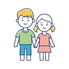 siblings icon, siblings vector illustration-simple illustration of siblings, perfect for siblings logos and icons