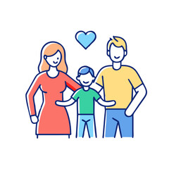 family bonding icon, family bonding vector illustration-simple illustration of family bonding, perfect for family bonding logos and icons