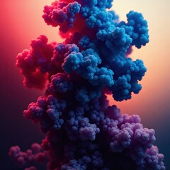 Deep indigo ink explosion, subtle color gradations , texture, splash