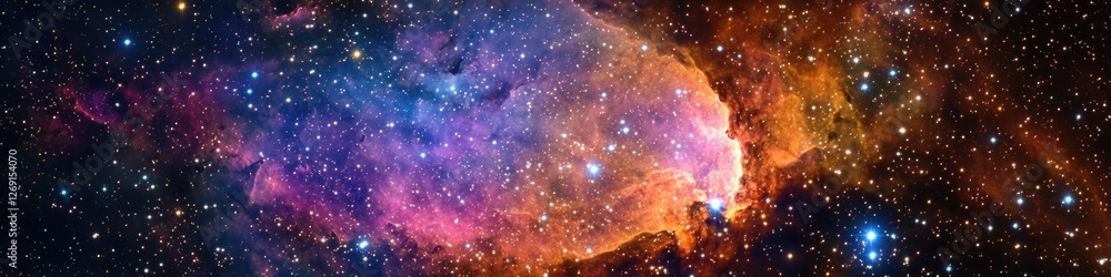 Poster a stunning image of a galaxy with a bright star cluster at its center